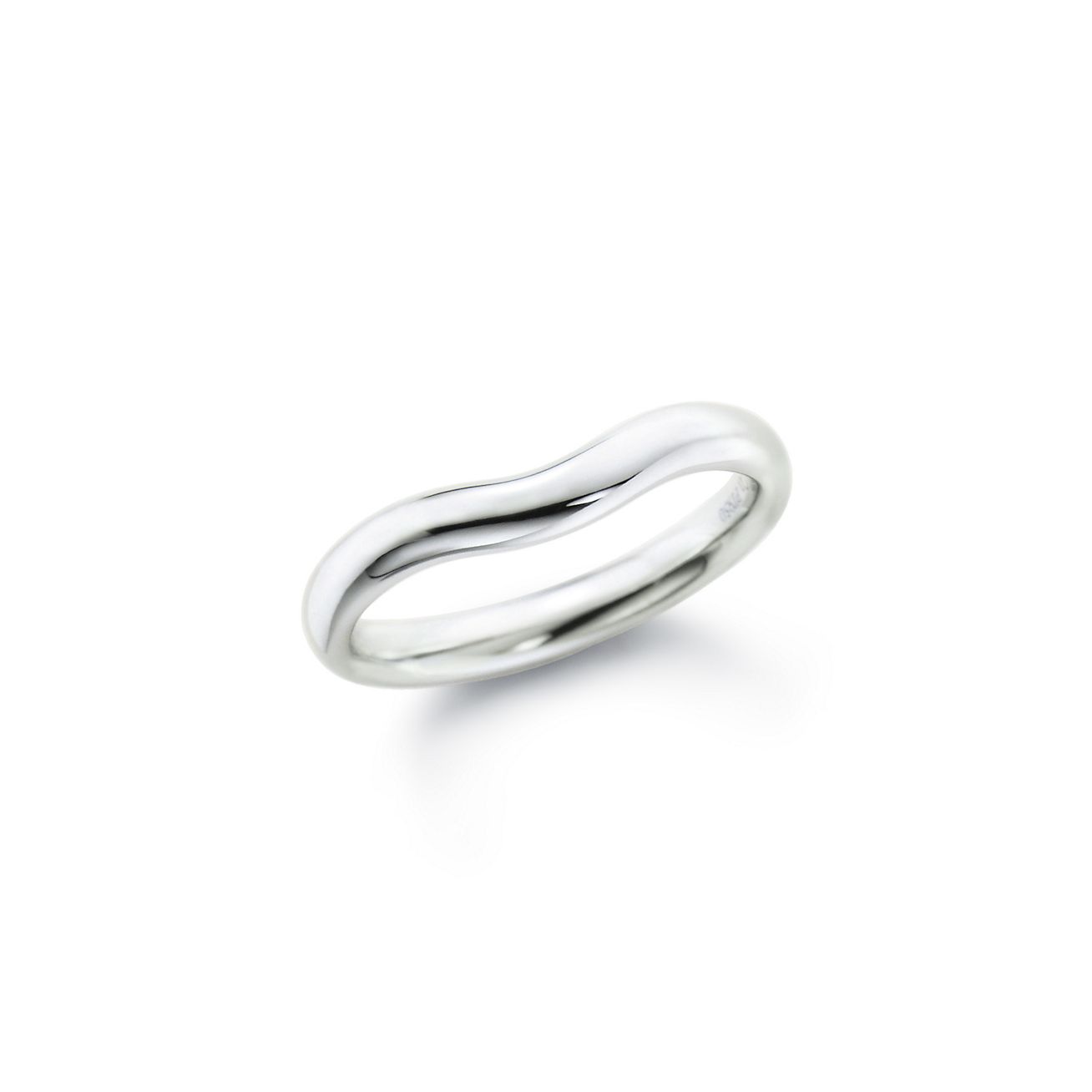 Elsa Peretti® Curved Band Ring in Platinum with Pavé