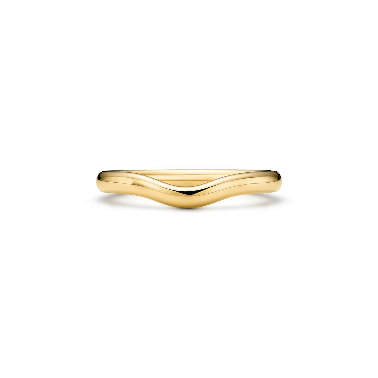 Elsa Peretti™ curved band ring in 18k gold, 2 mm wide. | Tiffany