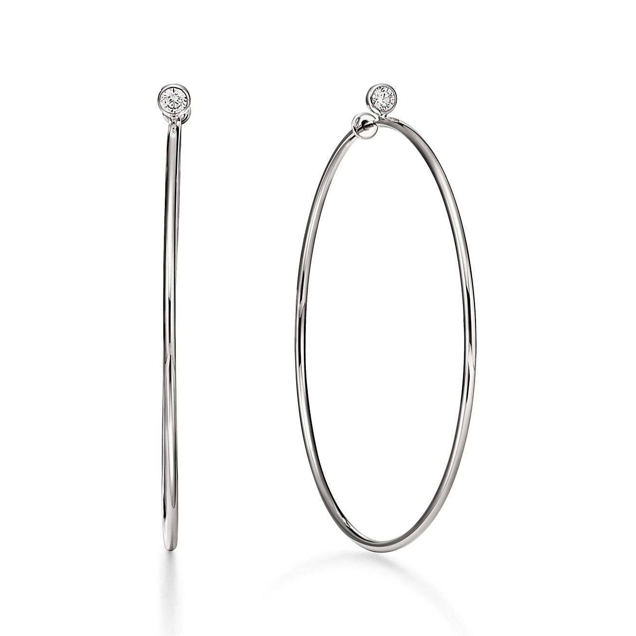 Real diamond hot sale hoop earrings