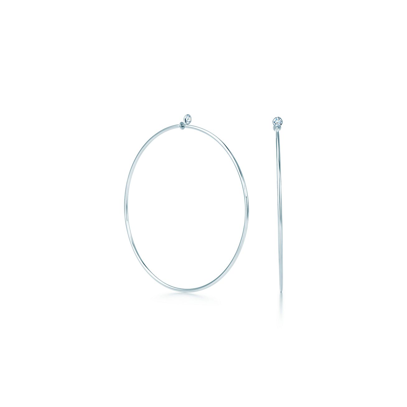 Elsa Peretti® Diamond Hoop earrings in 