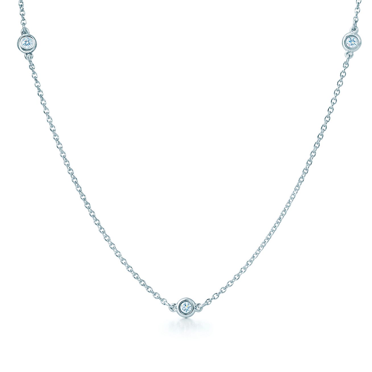 tiffany & co elsa peretti diamonds by the yard necklace