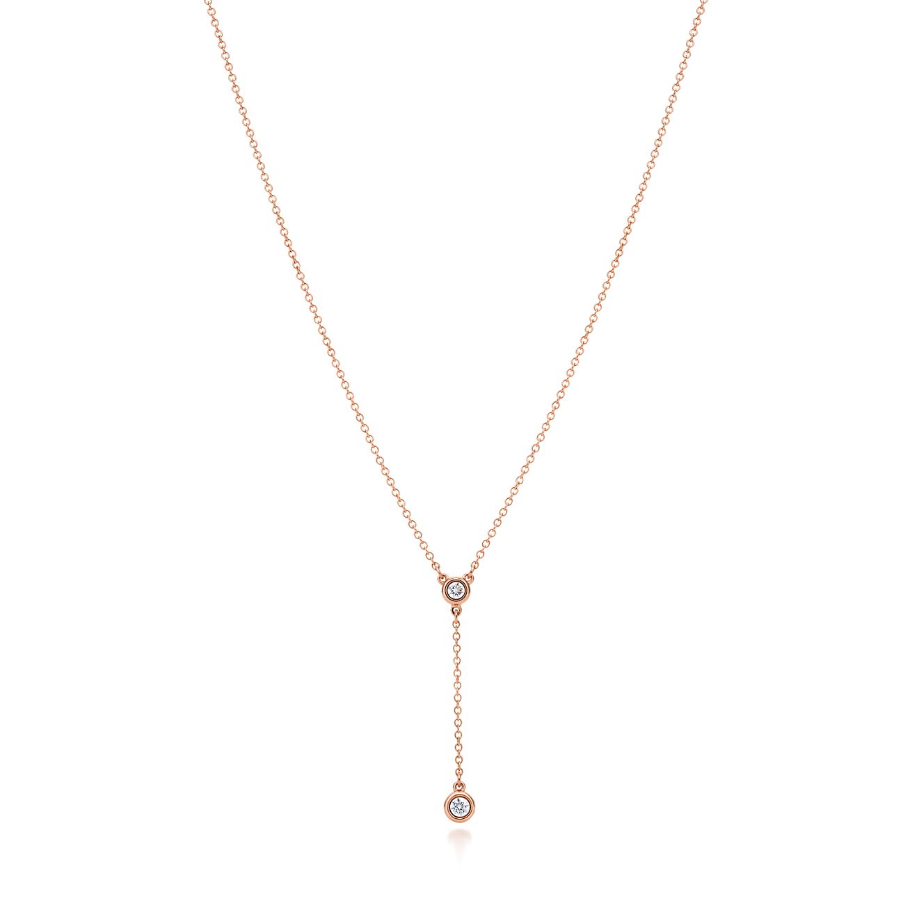 Elsa Peretti® Diamonds by the Yard® necklace in 18k rose gold.