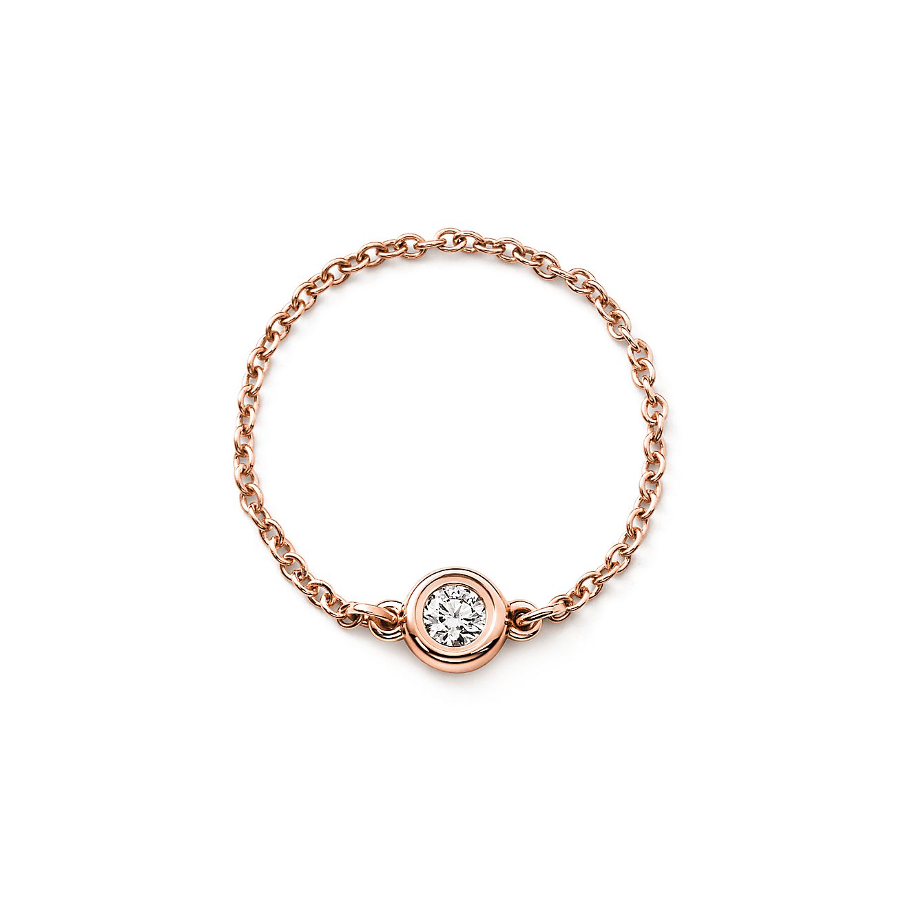 Elsa Peretti® Diamonds by the Yard® ring in 18k rose gold. - Alternate shot 1