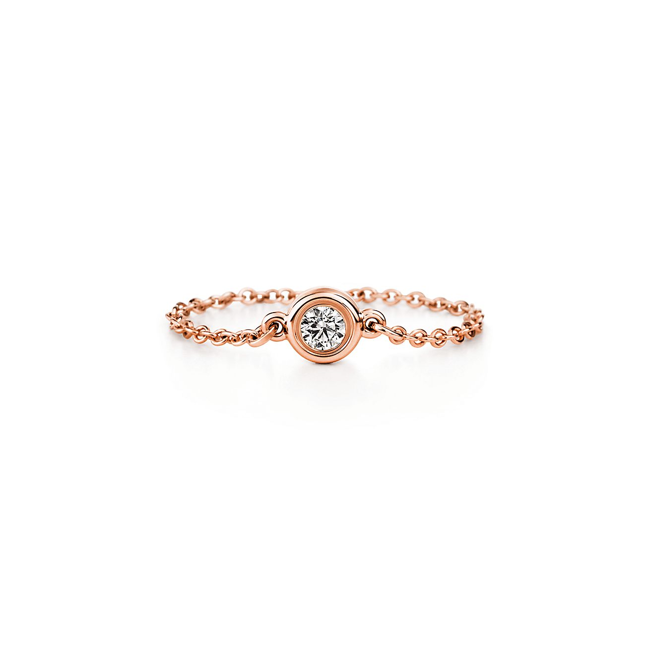 Elsa Peretti® Diamonds by the Yard® ring in 18k rose gold.