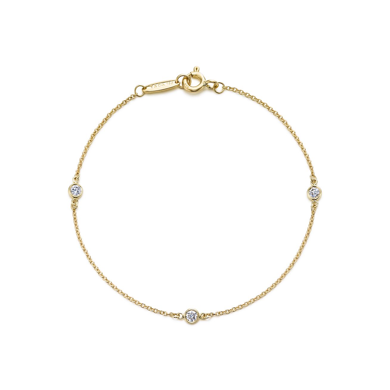 tiffany gold bracelet with diamonds
