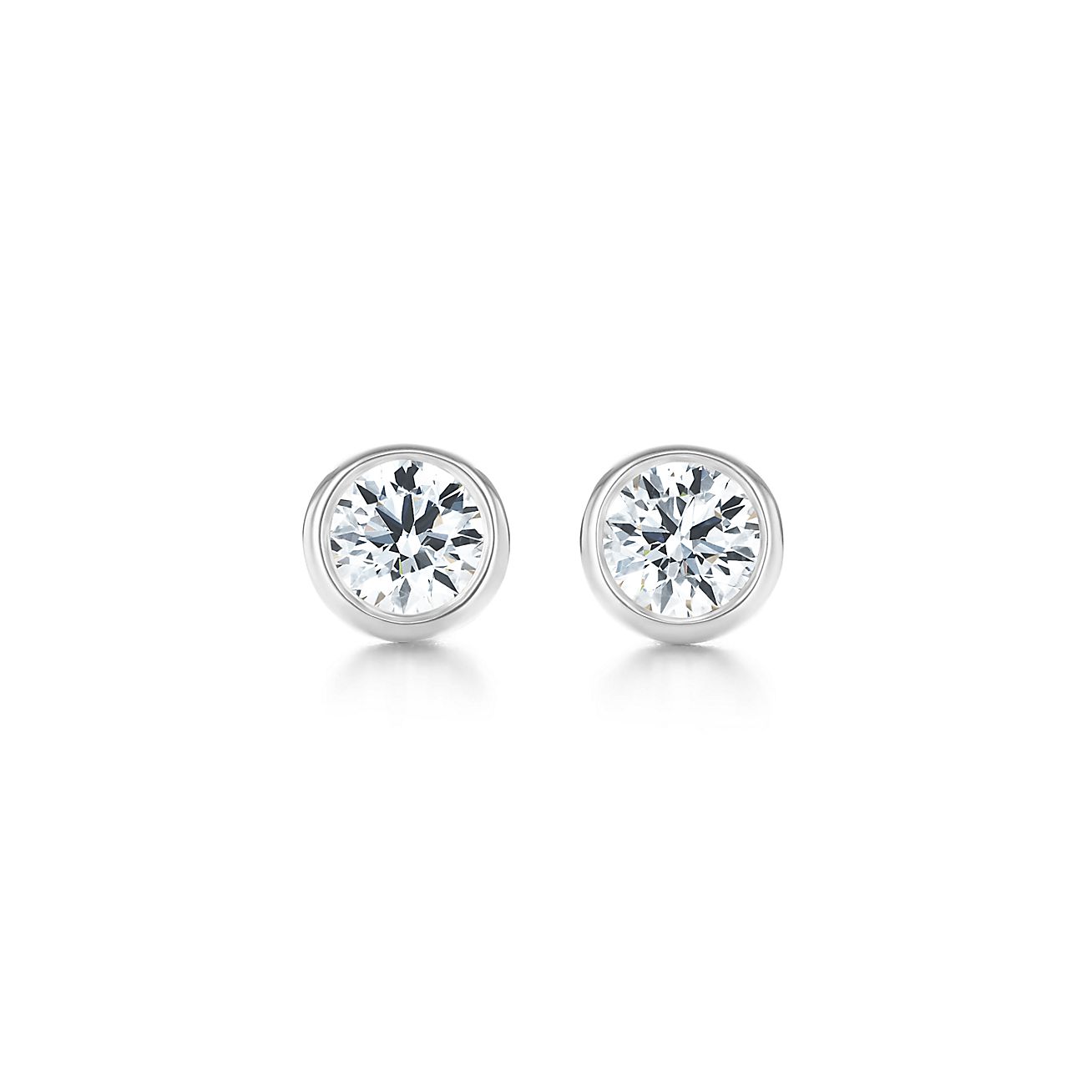 Elsa Peretti® Diamonds by the Yard® earrings in platinum.