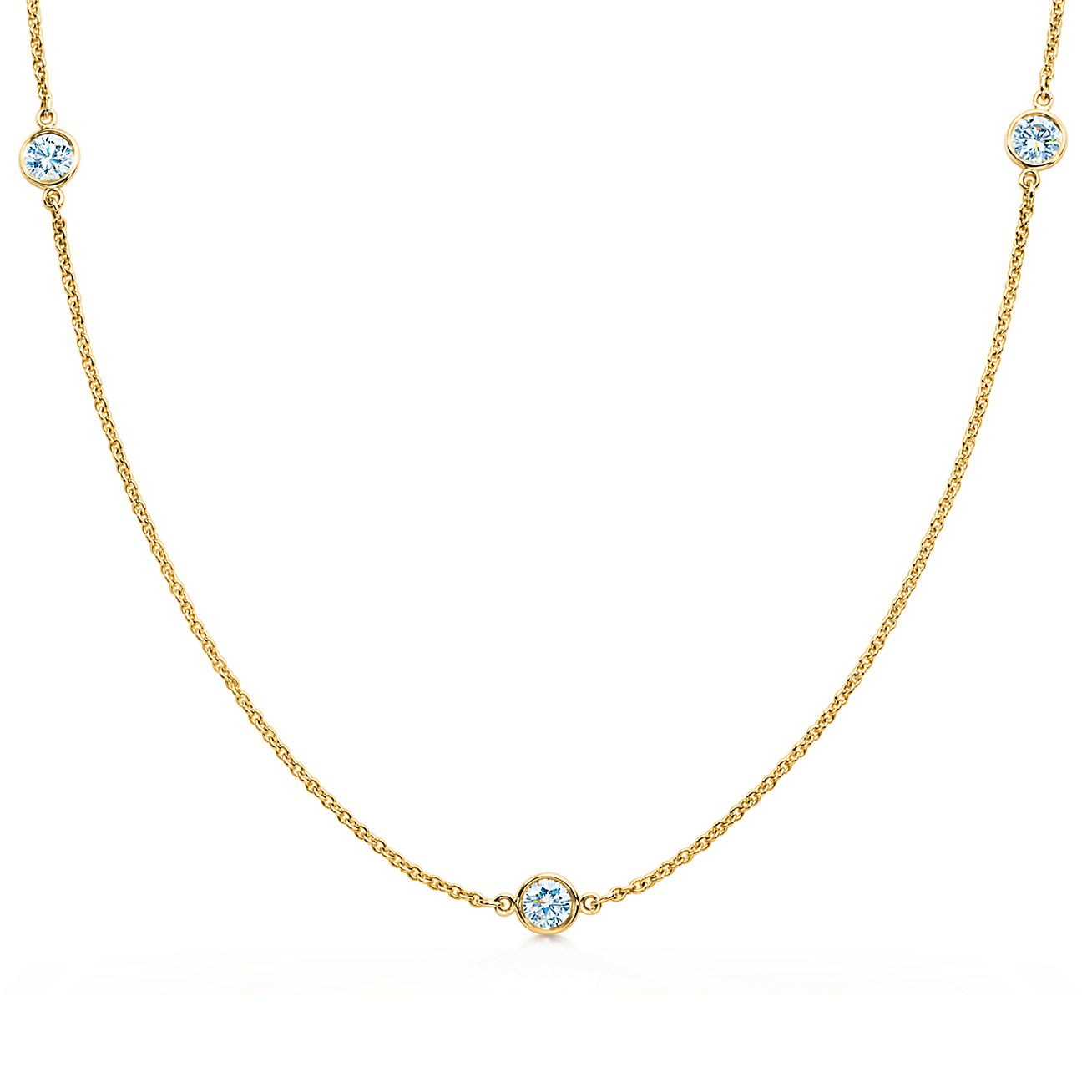 TIFFANY&CO 'Diamond By the Yard' Necklace Gold – REAWAKE