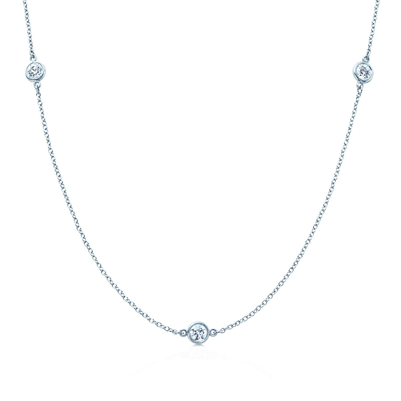 three diamond necklace tiffany