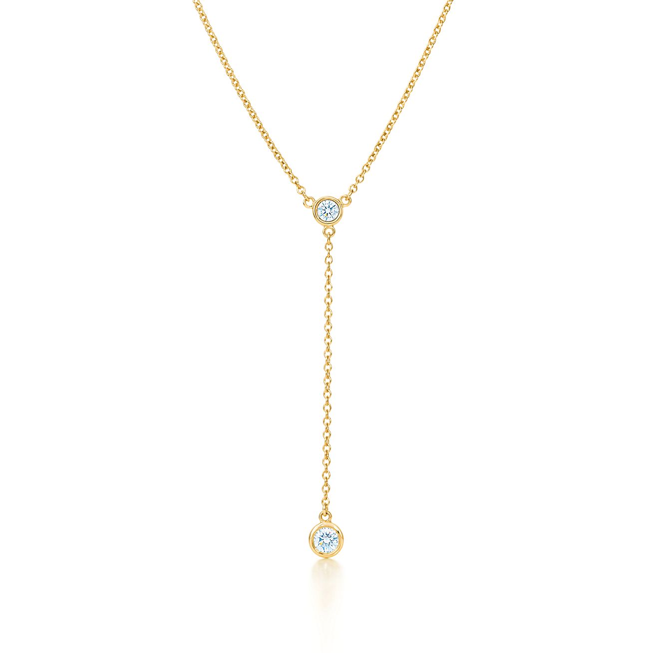 Elsa Peretti® Diamonds by the Yard® necklace in 18k gold. | Tiffany & Co.