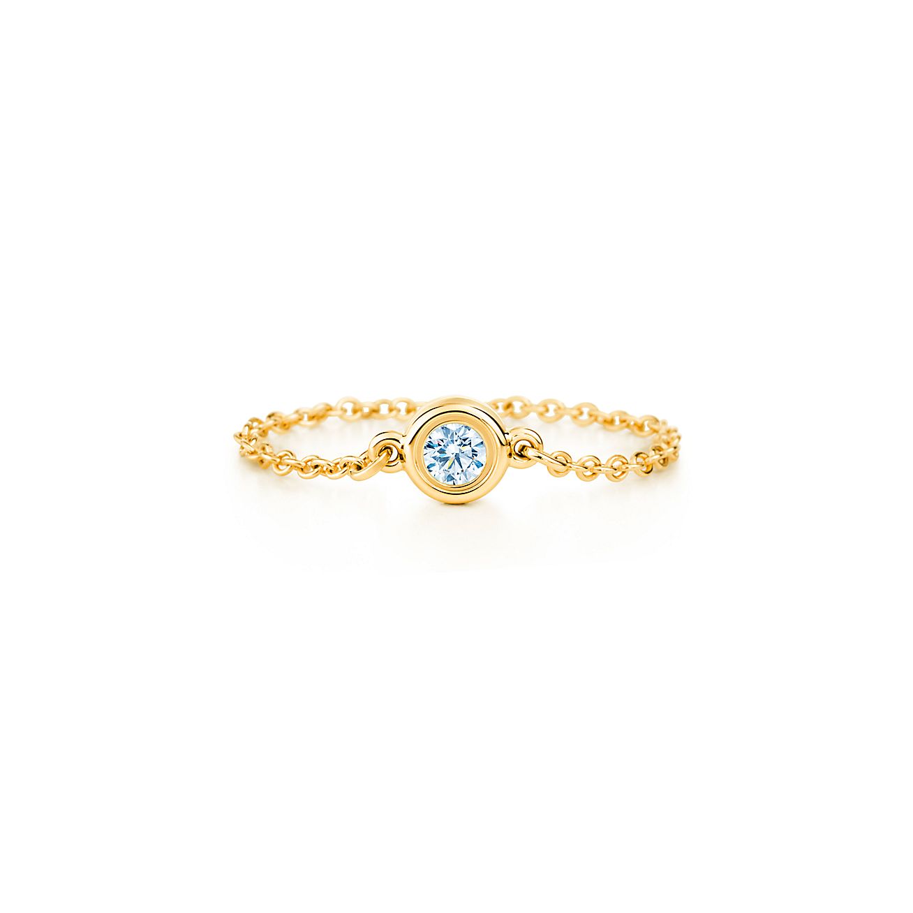 Elsa Peretti Diamonds By The Yard Ring In 18k Gold Tiffany Co