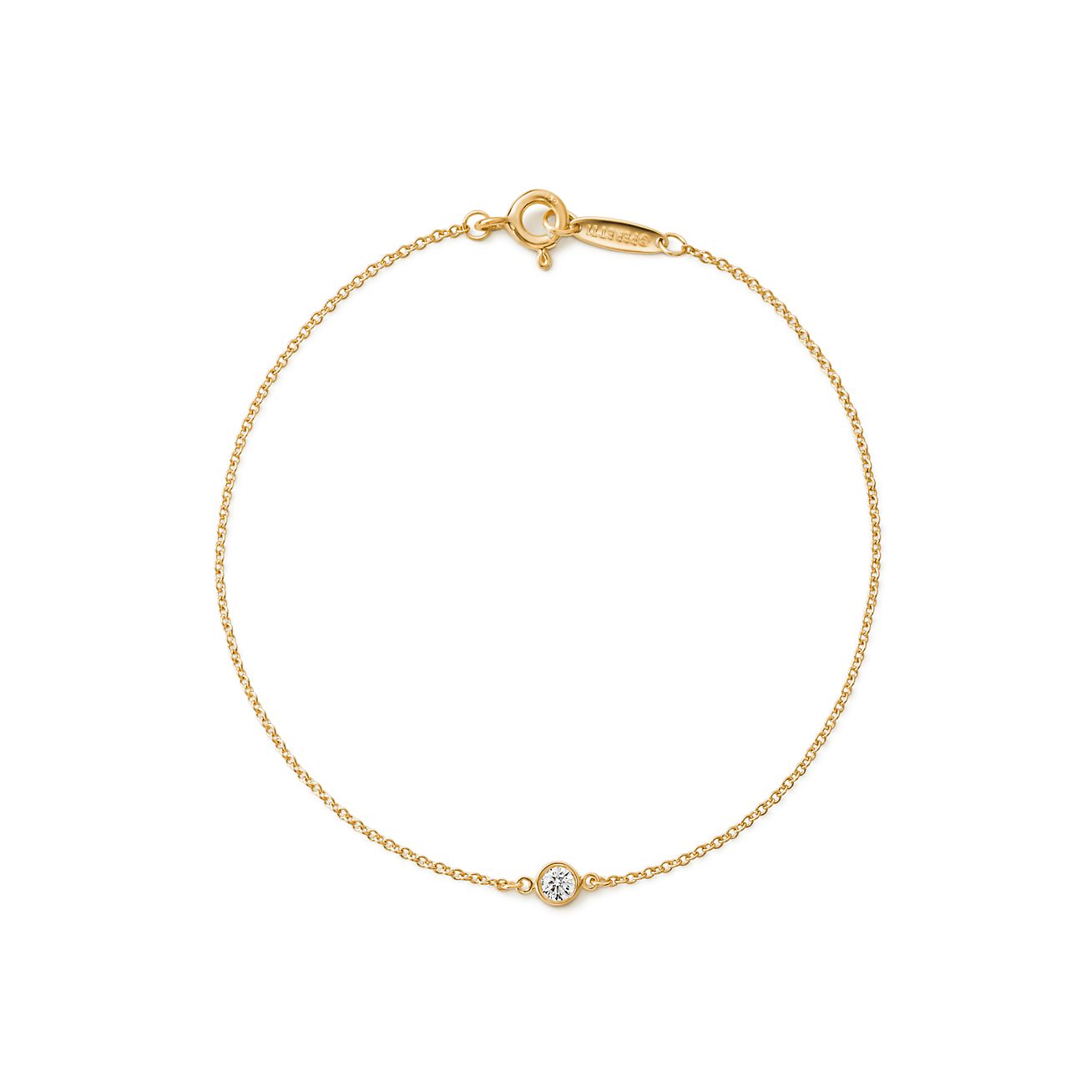 Elsa Peretti® Diamonds by the Yard® Single Diamond Bracelet in Yellow Gold | Tiffany & Co.