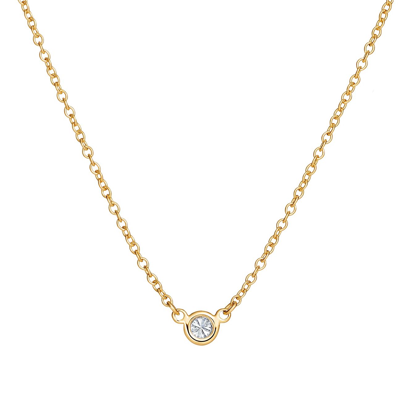 tiffany gold diamond necklace