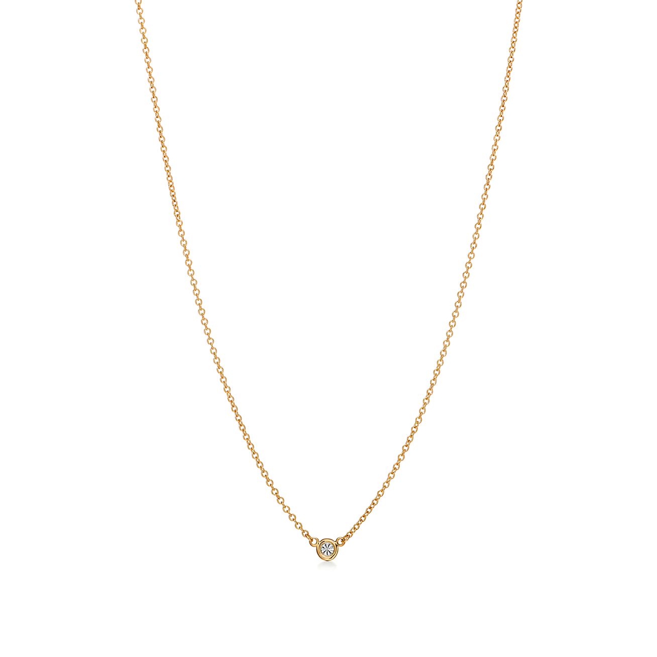 Elsa Peretti Diamonds By The Yard Pendant In 18k Gold With Carat Weight 05 Tiffany Co