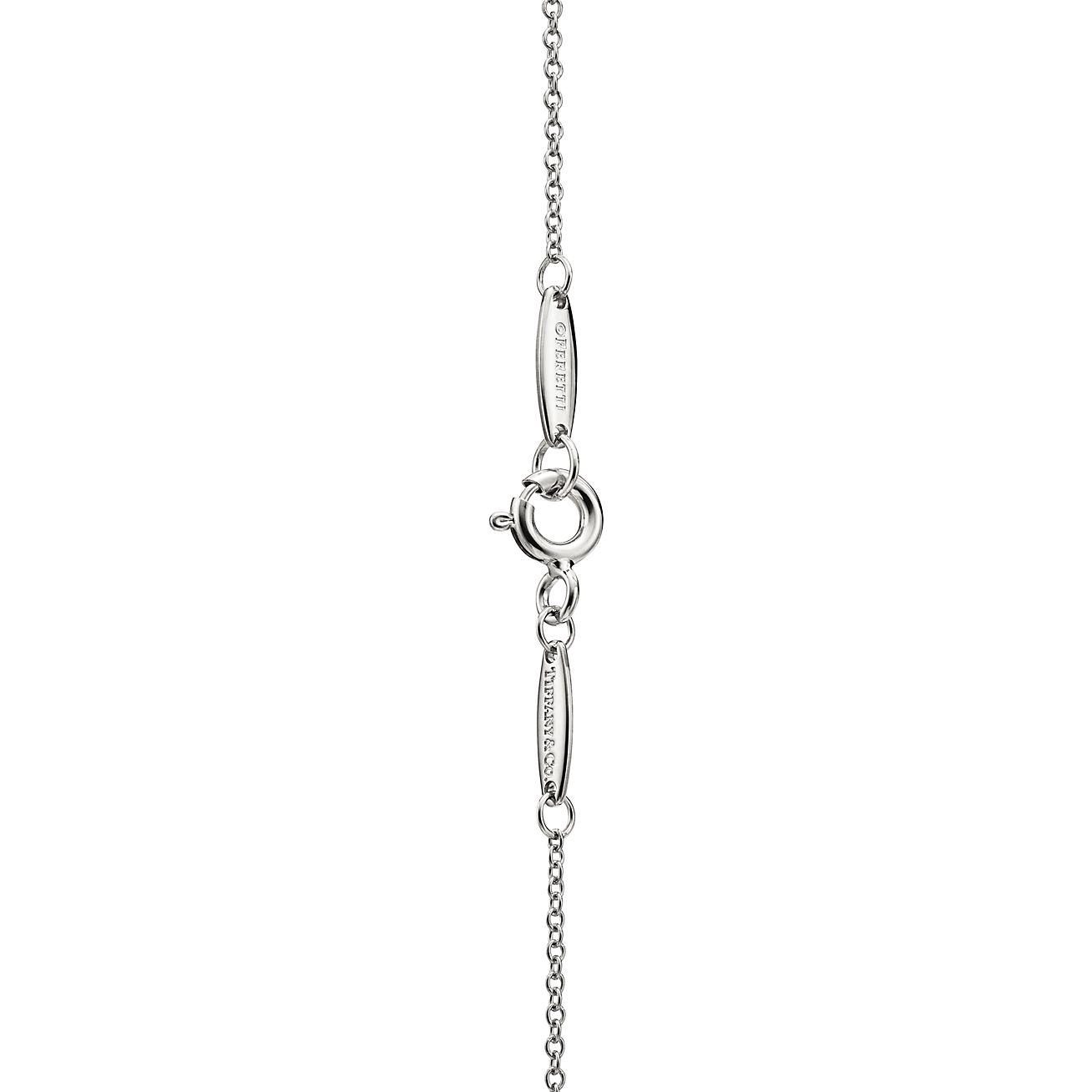 Elsa Peretti Diamonds by The Yard Single Diamond Pendant in Silver, Size: .07