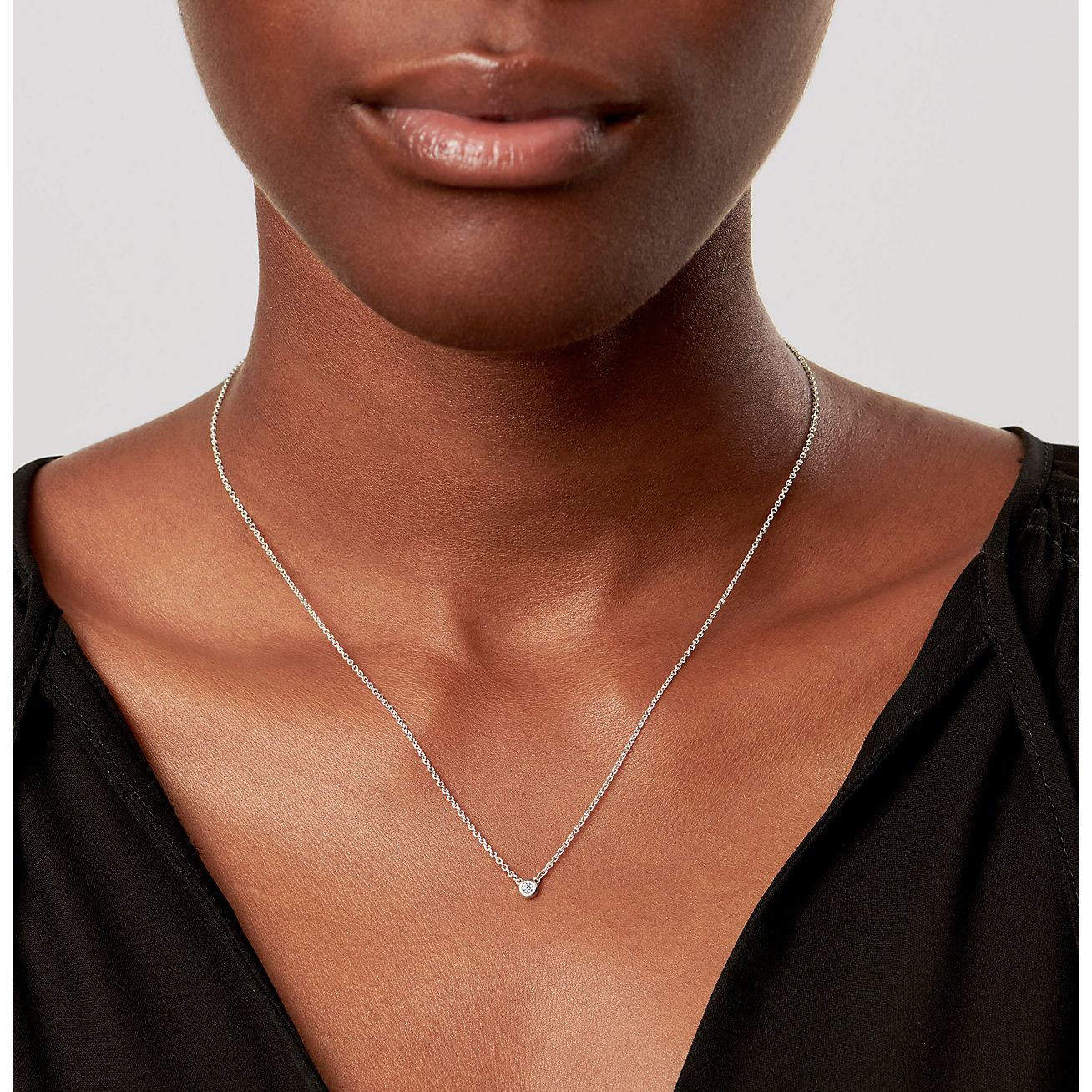 tiffany simple diamond necklace