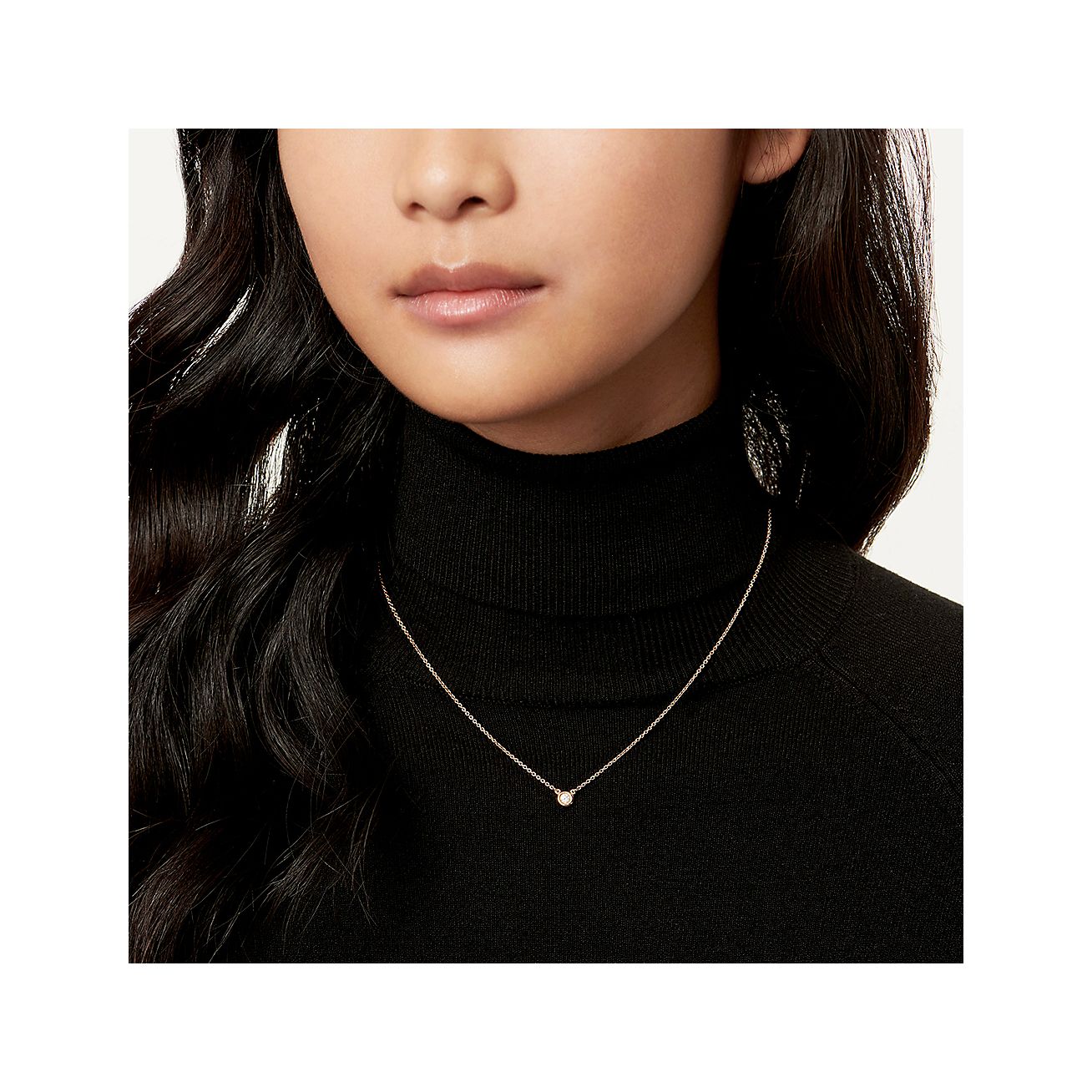 人気♪ Tiffany(ティファニー) By the Yard ダイヤモンドPendant Elsa Peretti® Diamonds by the Yard® Single Diamond Pendant