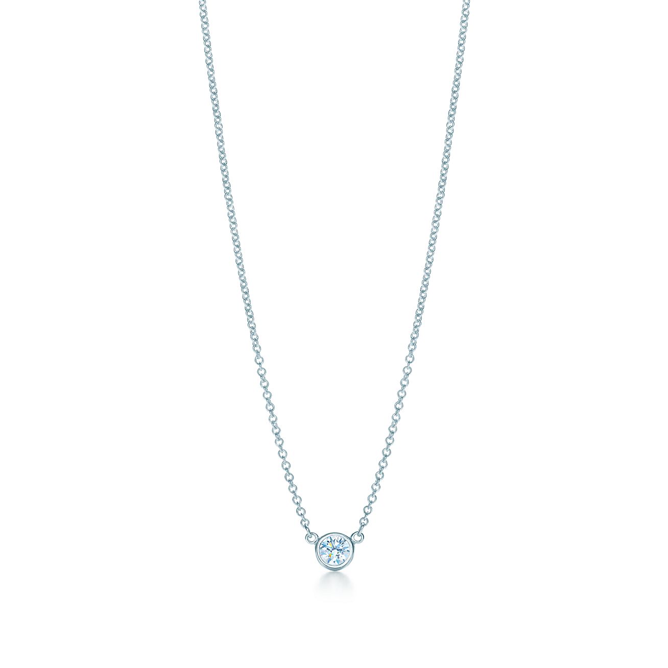 tiffany and co single diamond necklace