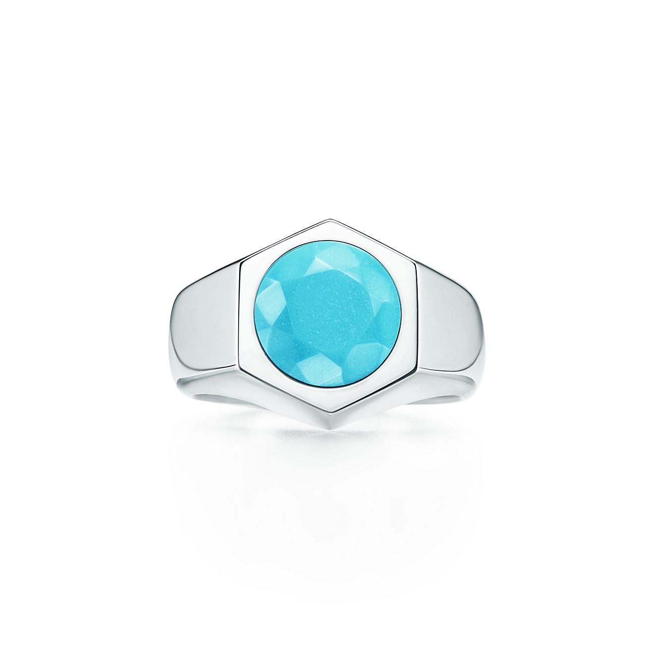 Elsa Peretti® Esagono ring in sterling silver with turquoise. | Tiffany ...