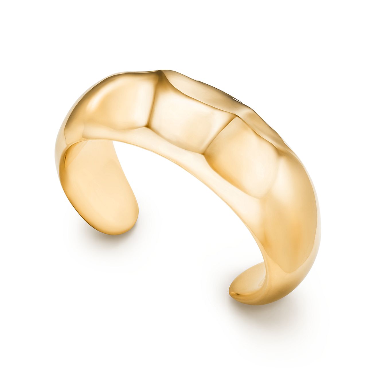 Elsa Peretti® Faceted narrow cuff in 18k gold, medium