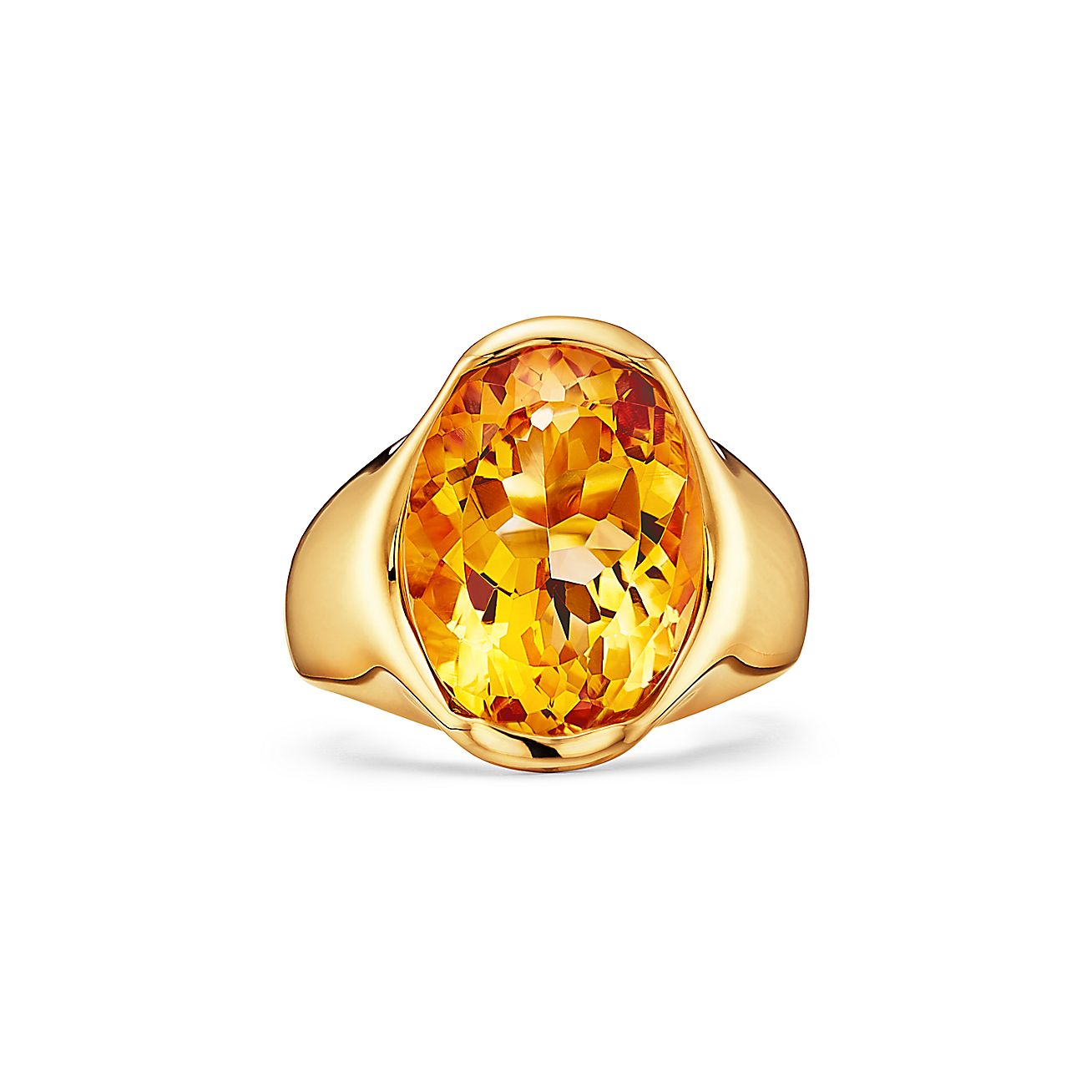 Elsa Peretti® Fancy Color Ring in Yellow Gold with a Citrine | Tiffany ...