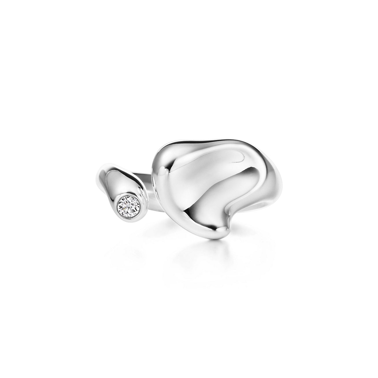 Elsa Peretti® Full Heart ring with a diamond in sterling silver ...