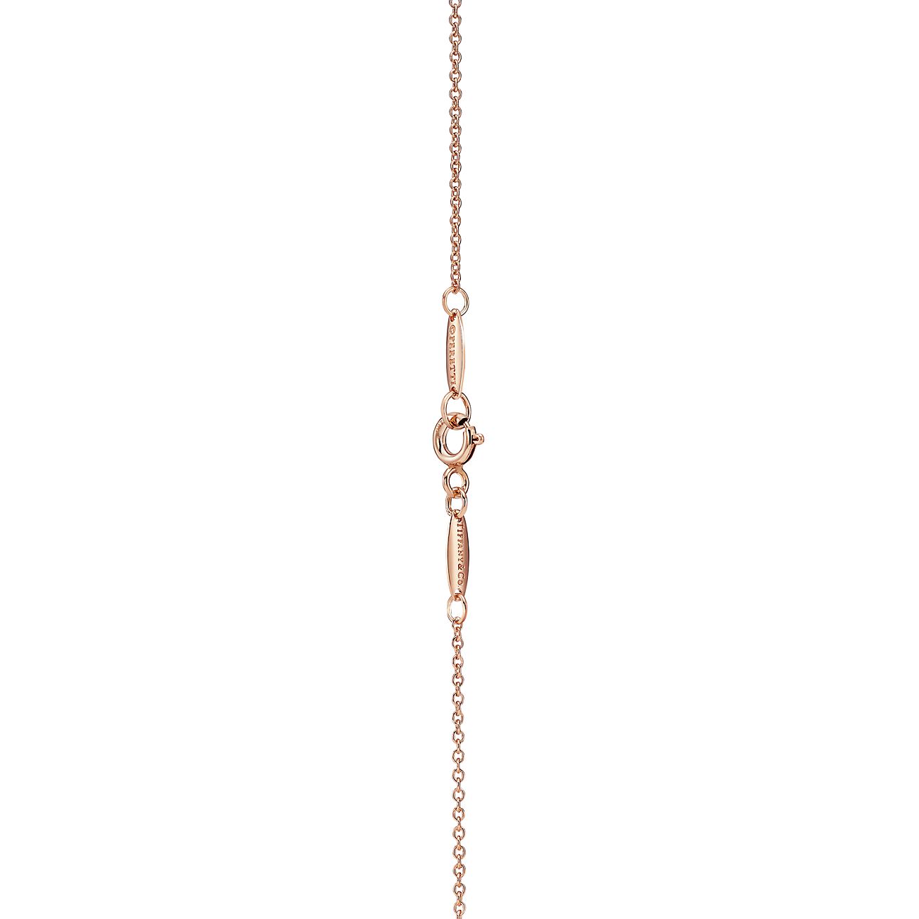 Elsa Peretti® infinity cross pendant in 18k rose gold, small. - Alternate shot 1 - Alternate shot 2