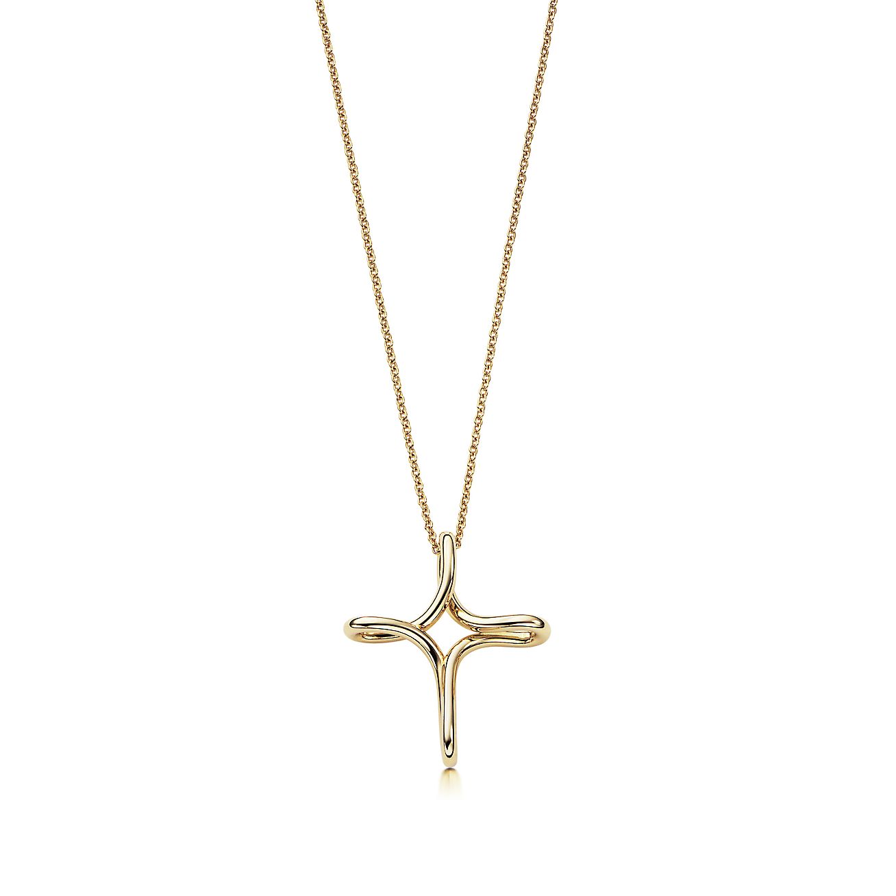 14K Yellow Gold Infinity Cross Pendant Necklace with Chain | Best Buy Canada
