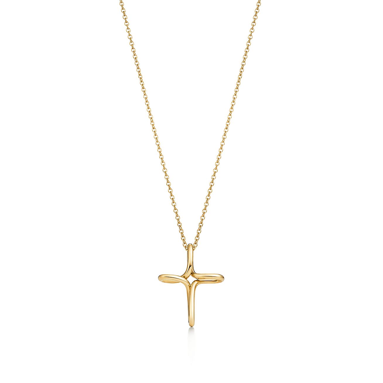 Elsa Peretti Infinity Cross Pendant In 18k Gold Small Co Elsa Peretti Infinity Cross Pendant