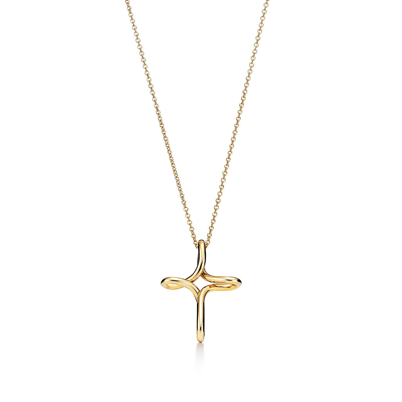 tiffany gold cross necklace