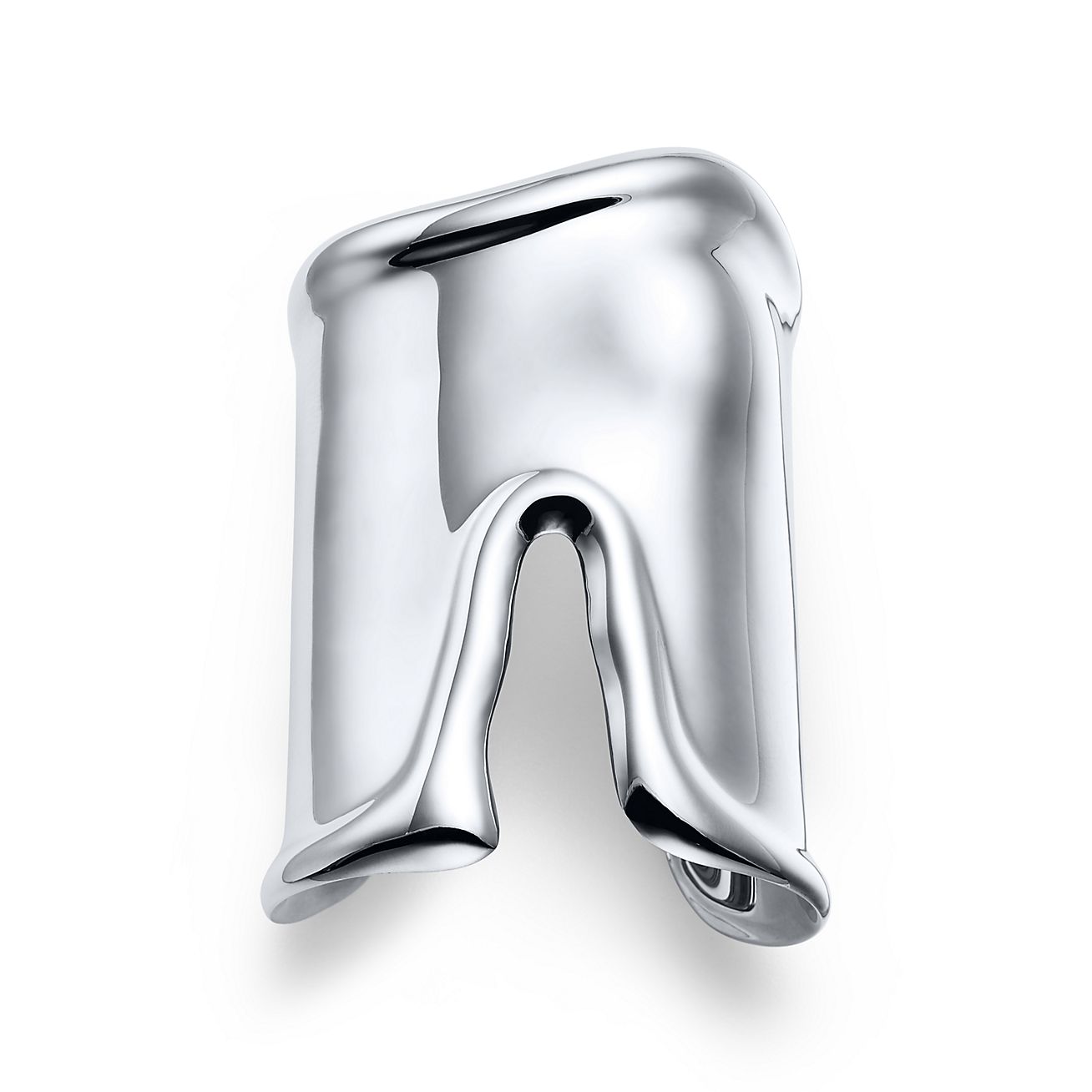 Elsa Peretti® large Bone cuff in sterling silver, 95 mm wide ...