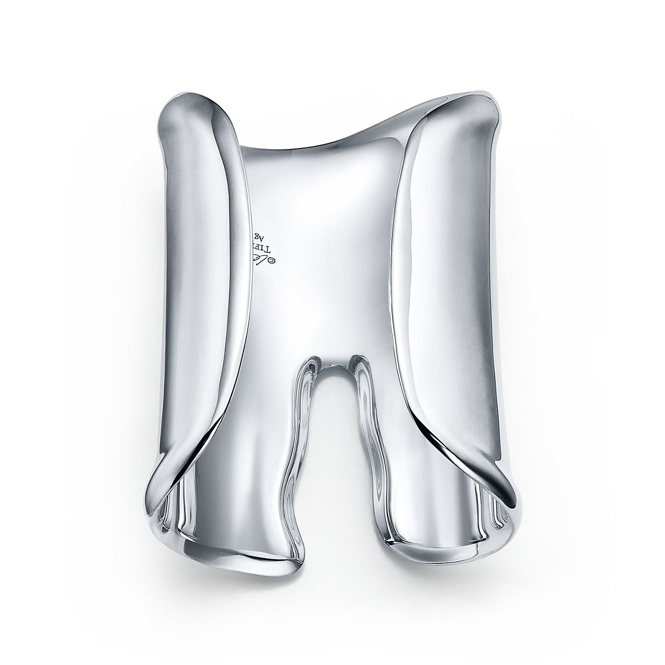 Elsa Peretti® large Bone cuff in sterling silver, 95 mm wide 