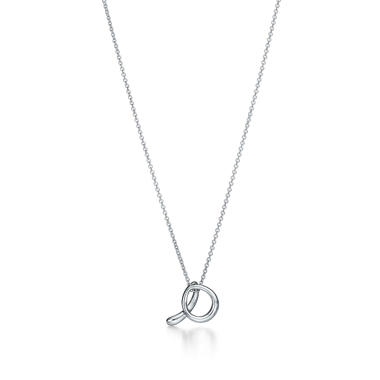 initial necklace silver tiffany