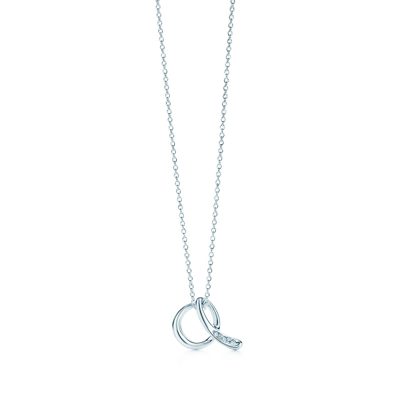 tiffany letter necklace