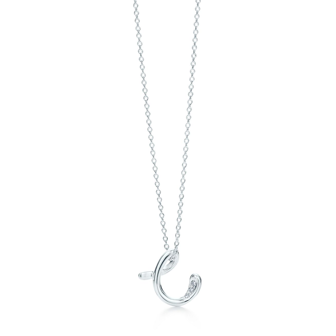 tiffany letter c necklace