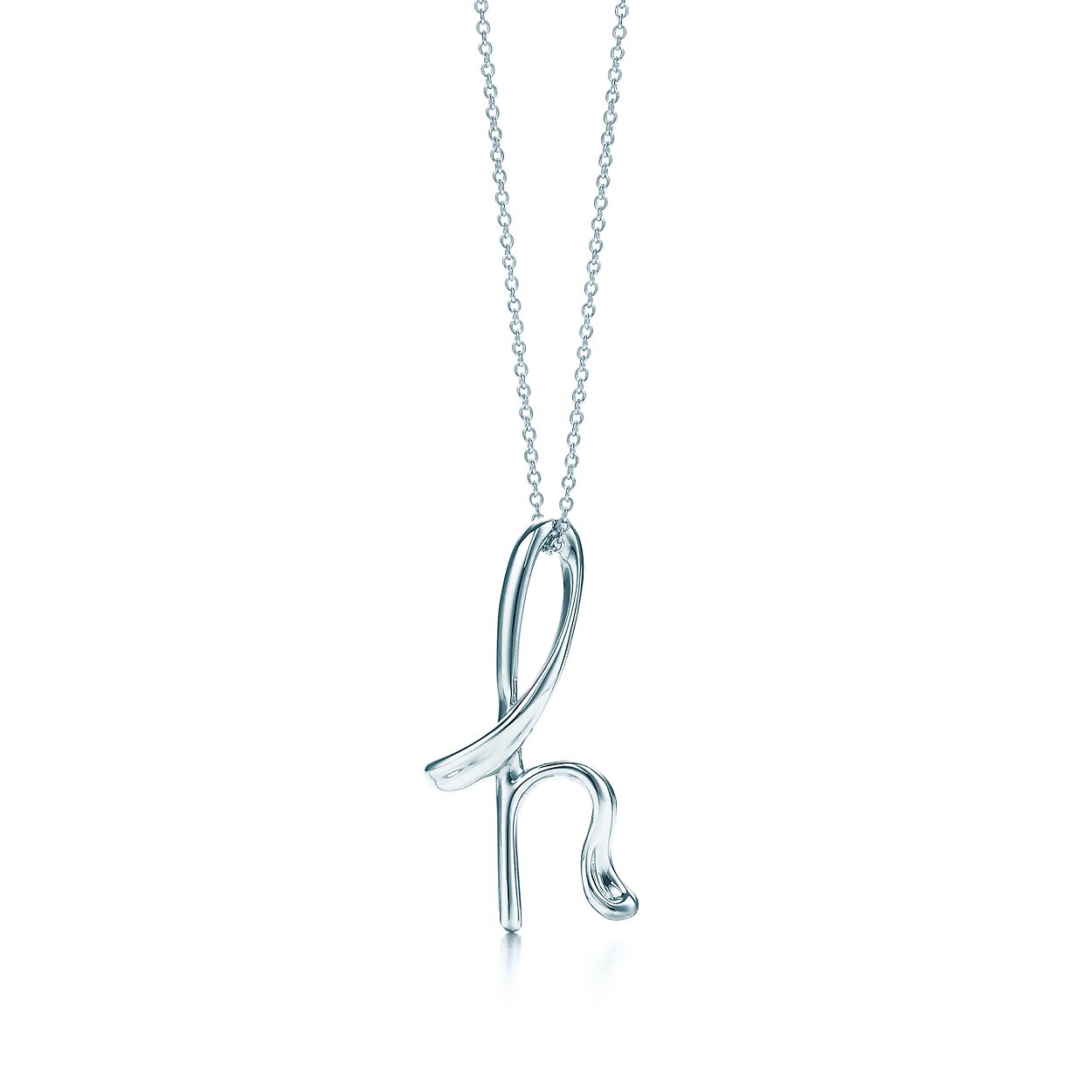 Elsa Peretti Letter H Pendant In Sterling Silver Small Tiffany Co