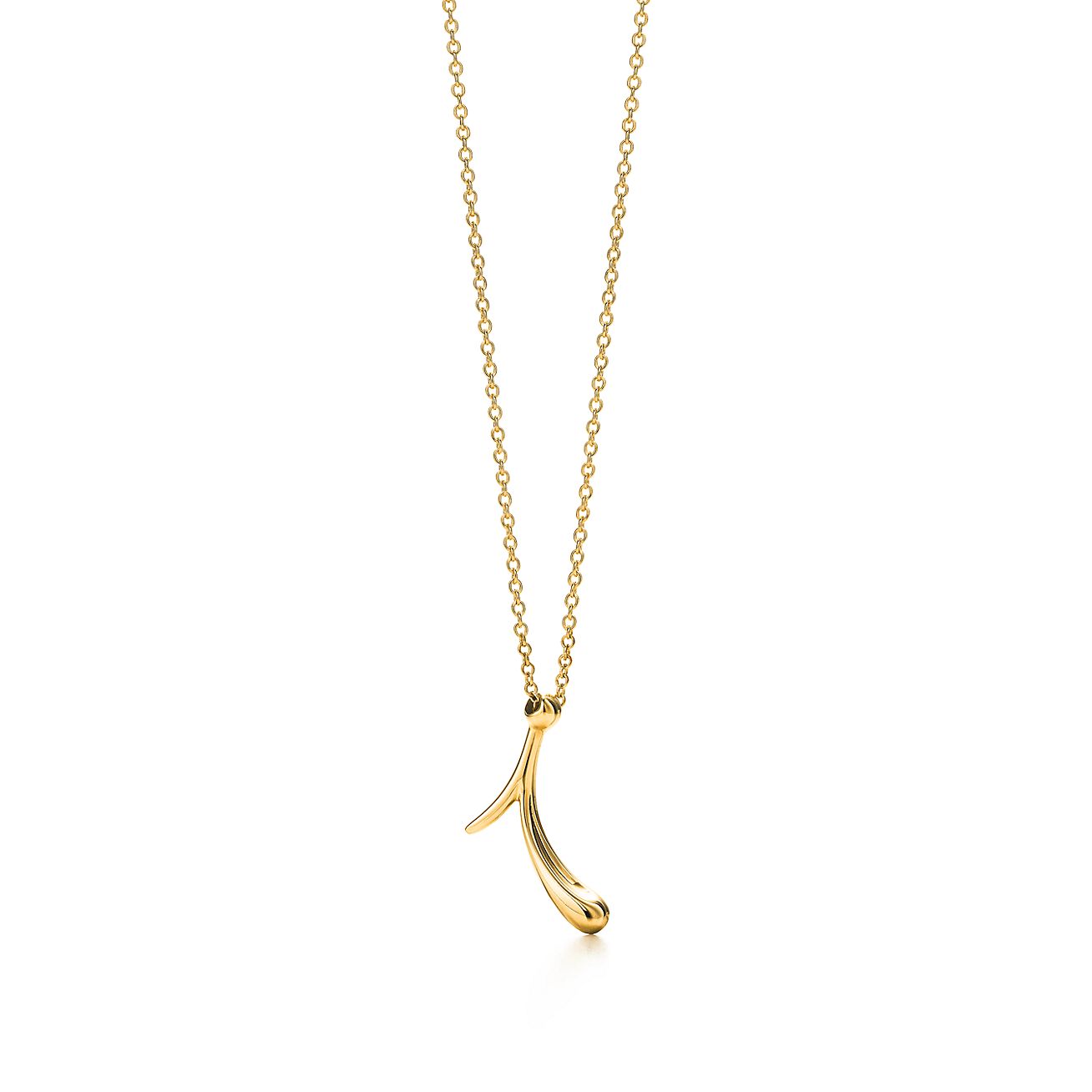 Elsa Peretti Letter i Pendant in 18K Gold