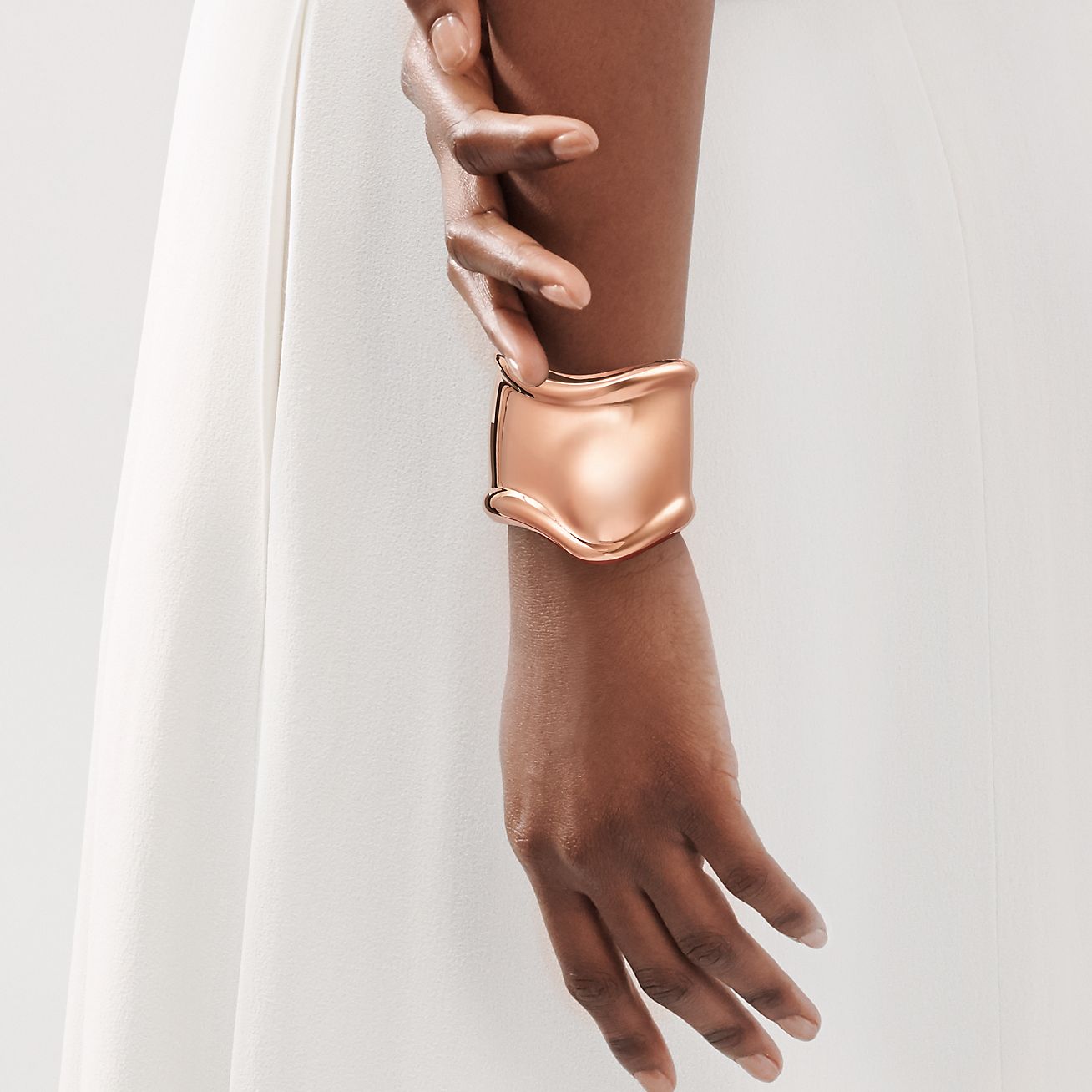 tiffany gold bone cuff