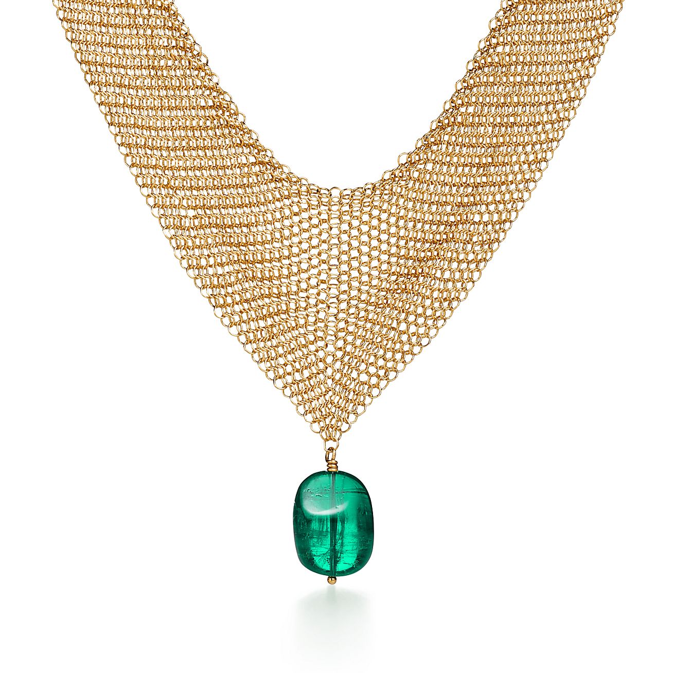 Tiffany & Co. Elsa Peretti Sterling Silver Mesh Bib Necklace - Ideal Luxury