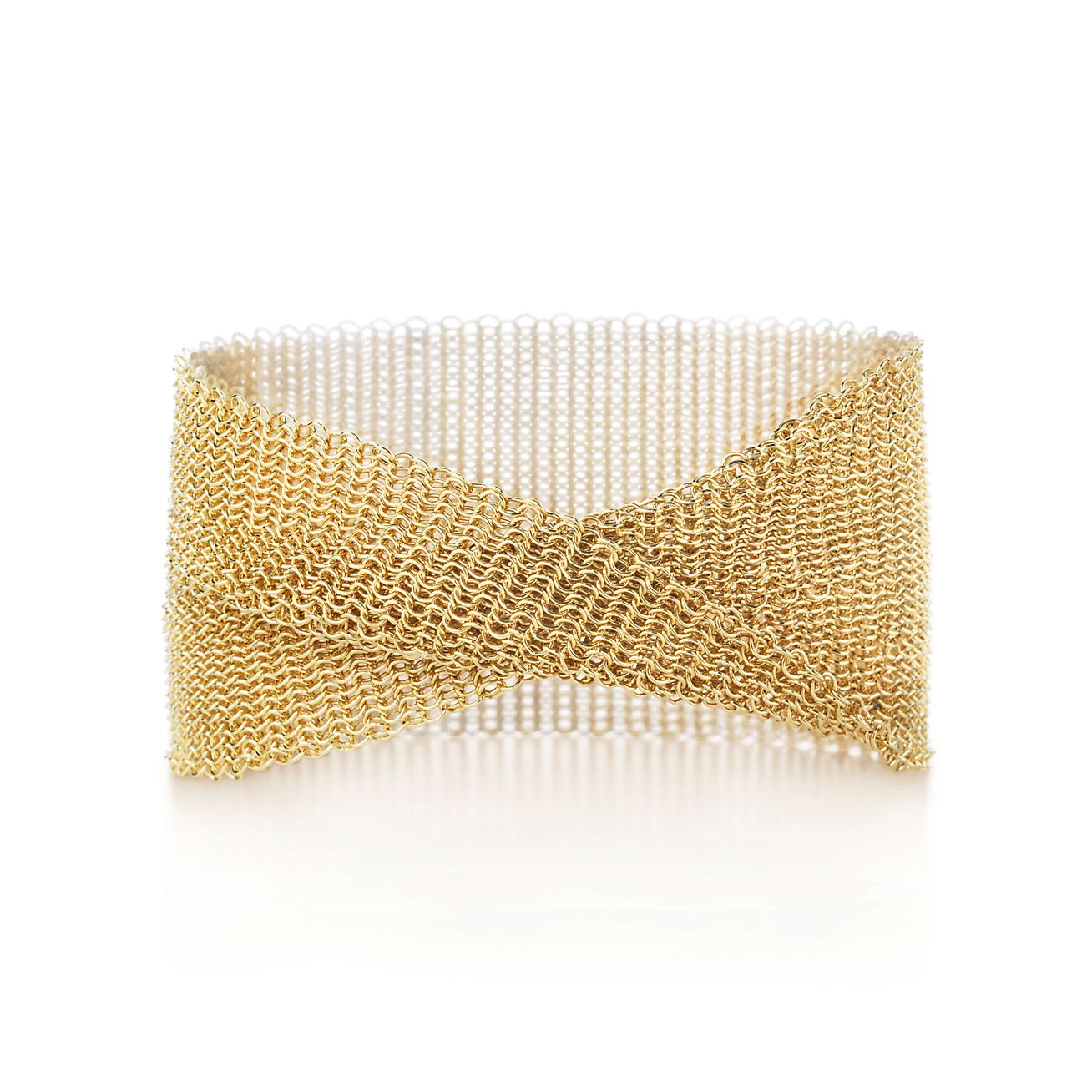 Elsa Peretti® Mesh wide bracelet in 18k 