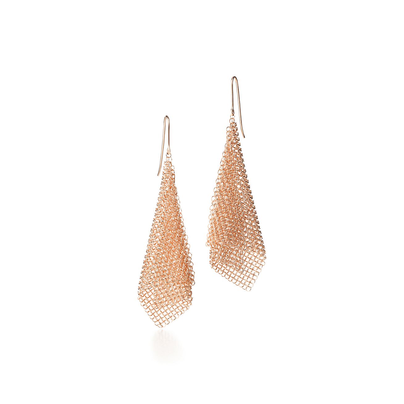 tiffany gold mesh earrings