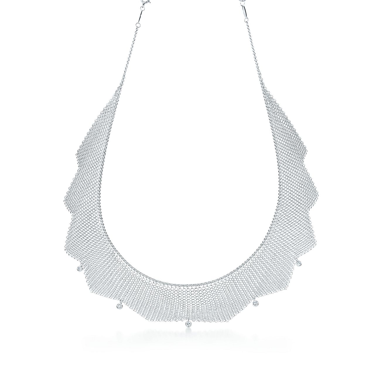 Lot - A gold mesh necklace, Elsa Peretti, Tiffany & Co.