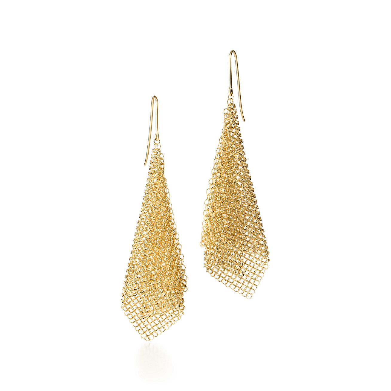 Tiffany gold outlet mesh earrings