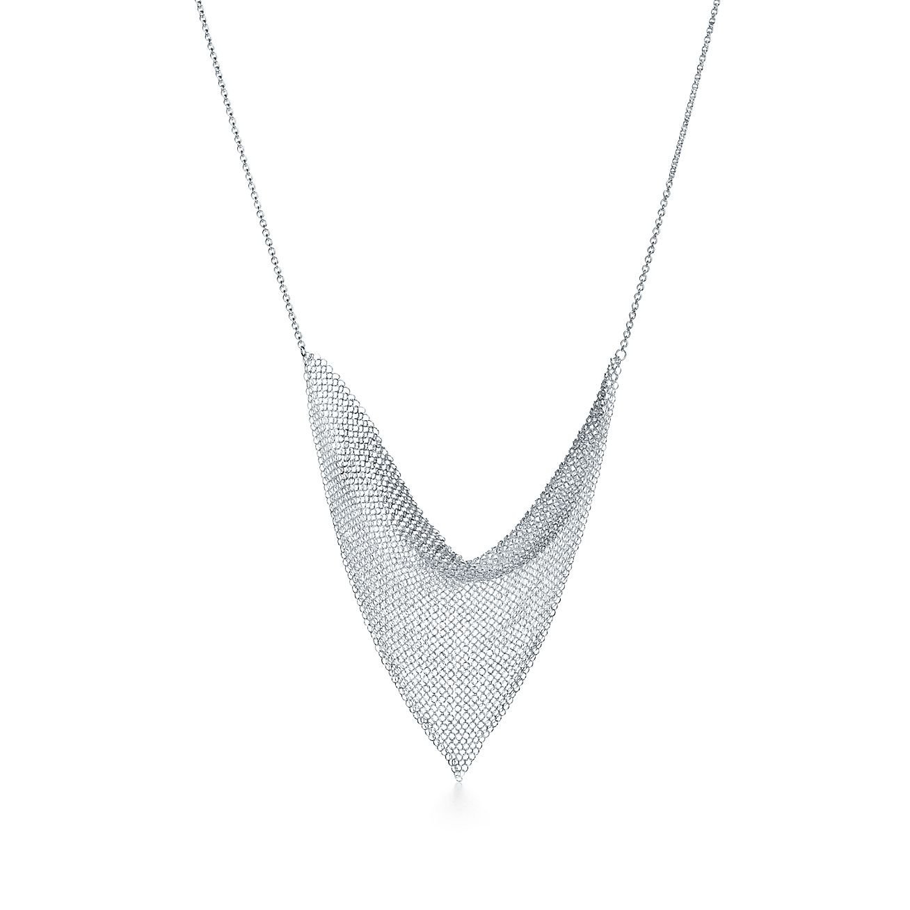 Elsa Peretti® Mesh triangle necklace in 
