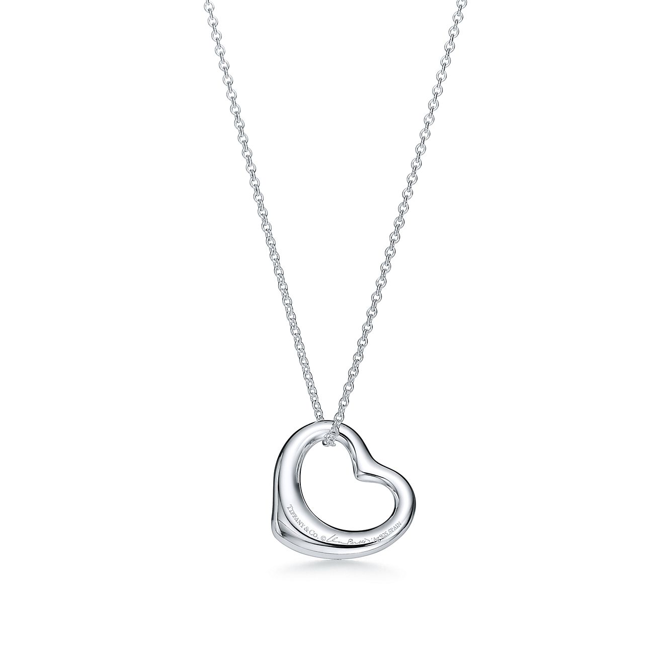 Elsa Peretti® Open Heart pendant in sterling silver. More sizes available. - Alternate shot 1