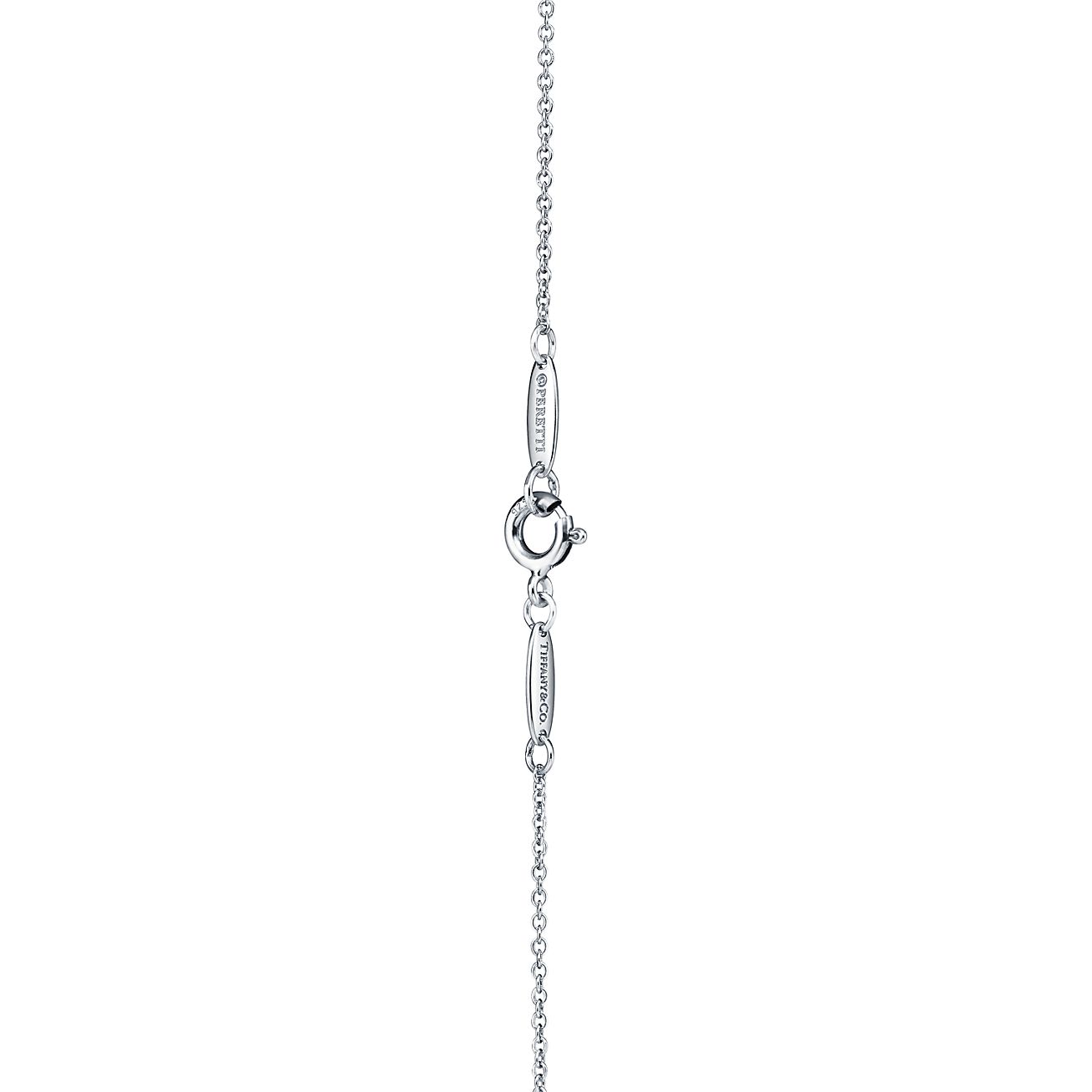 Elsa Peretti® Open Heart 純銀配18K 玫瑰金鏤空心形鏈墜