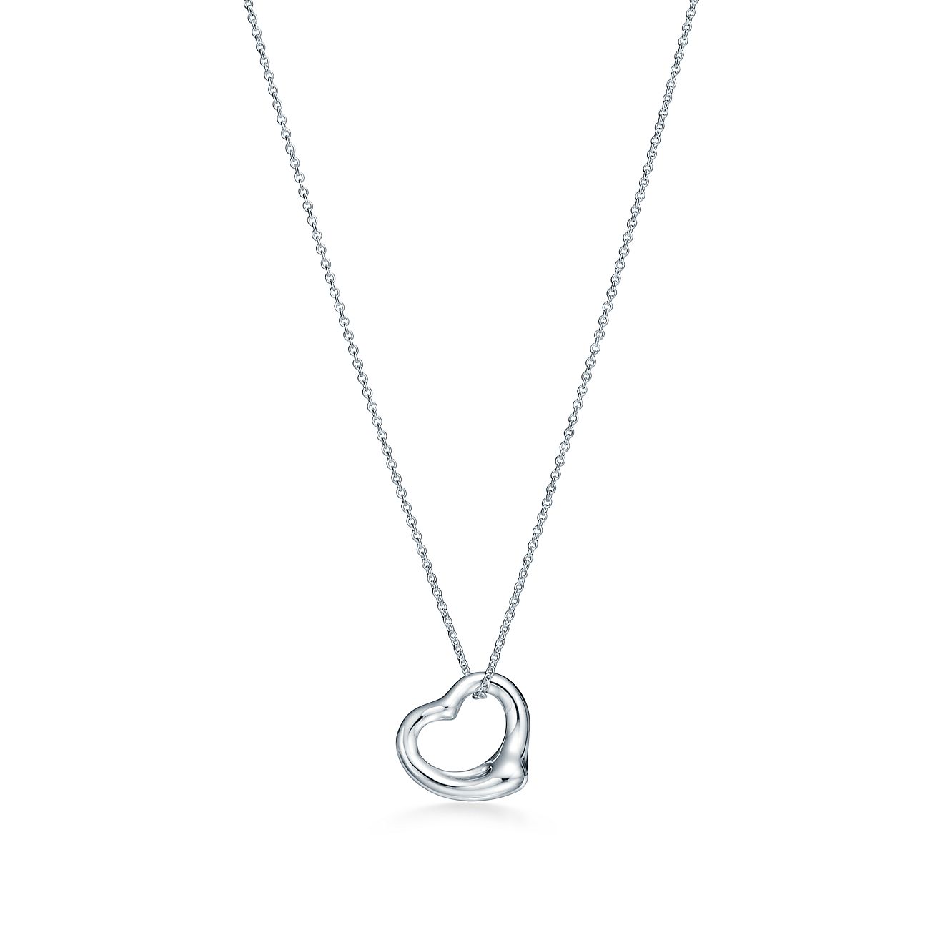 Elsa Peretti® Open Heart pendant in sterling silver. More sizes available.