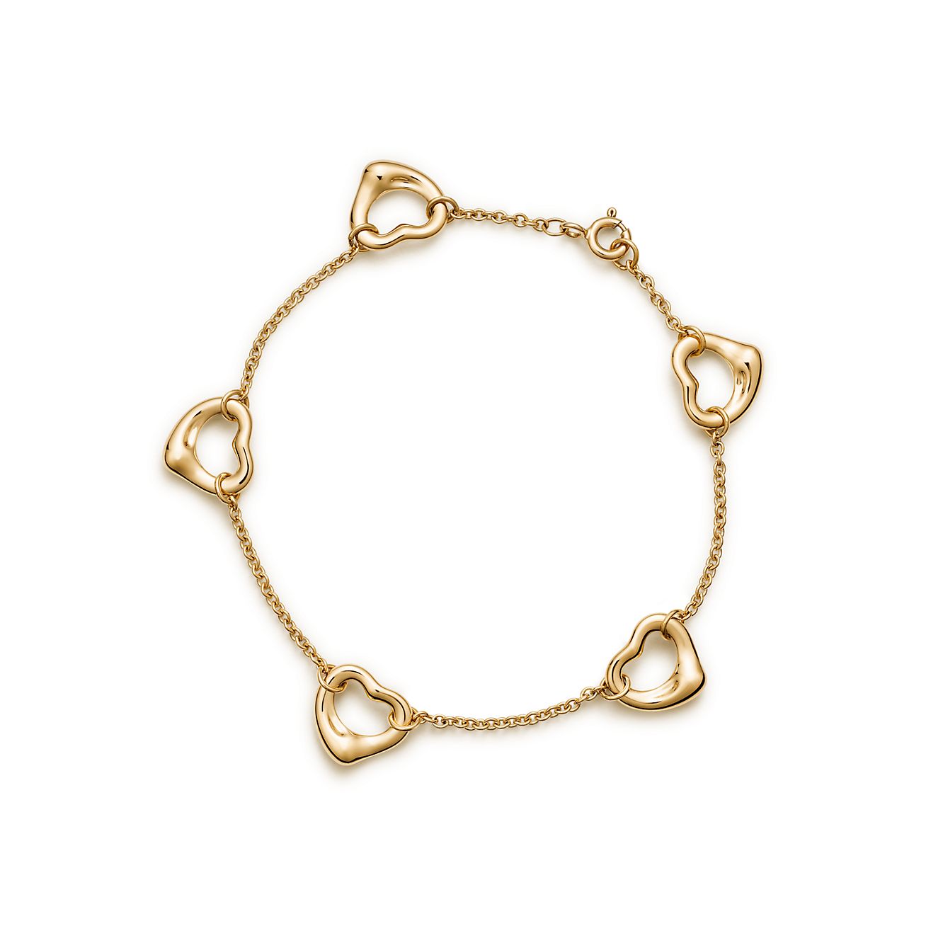 Elsa Peretti® Open Heart bracelet in 18k gold, medium.