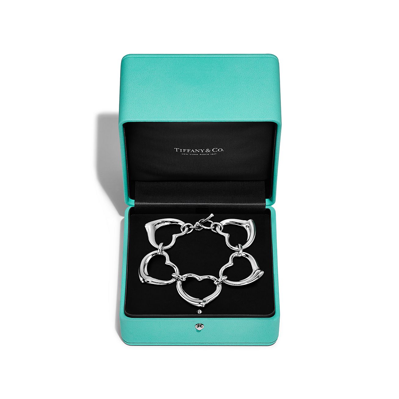 Tiffany & Co Toggle Bracelet 8.25 Heart Shopping Bag Charm