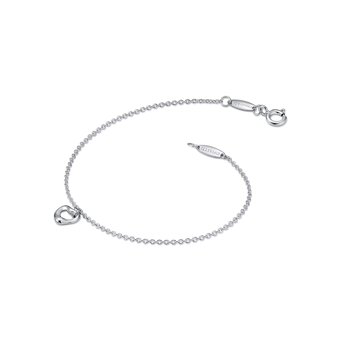 【Tiffany & Co】Elsa Peretti Open Heartブレスレット Elsa Peretti® Sterling Silver Open Heart Bracelet | Tiffany
