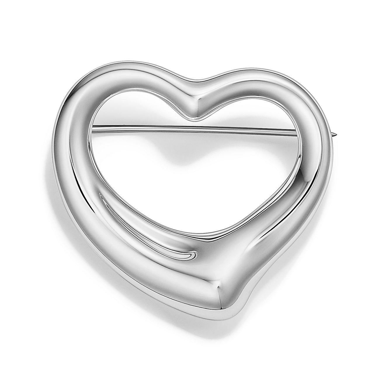 Elsa Peretti® Open Heart Brooch in Sterling Silver | Tiffany & Co. CA